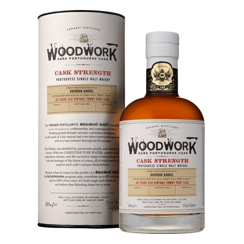 Woodwork Single Malt Vintage Portugués Whisky (20 años) Tawny Cask Port No. 1
